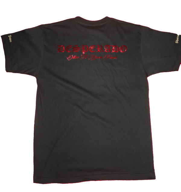 DESPERADO（デスペラード） アウトロー SPEC2 REDロゴバックTシャツBK